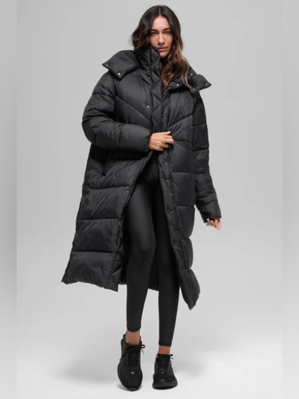NEW ALO Gold Rush Puffer Trench Long Coat Jacket | US XS Unisex - Picture 3 of 14